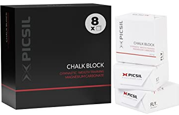 PICSIL Magnesiumpulver, 100% Magnesiumcarbonat, trockener Chalk für Gym, Klettern, Calisthenics, Gewichtheben, Powerlifting und starken Halt