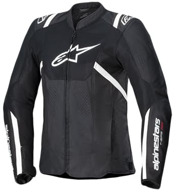 Alpinestars Stella T-Sps Air V2 Damen Motorrad Textiljacke, schwarz/weiß, M | Atmungsaktiv