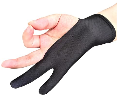 Quorvex Tablett Handschuh,Zwei Finger Handschuh für Digitales Zeichnen - Paar Atmungsaktive Links Rechts Handschuhe für Zeichner Anfänger Handballen Papier Skizzen Tablet Nutzung