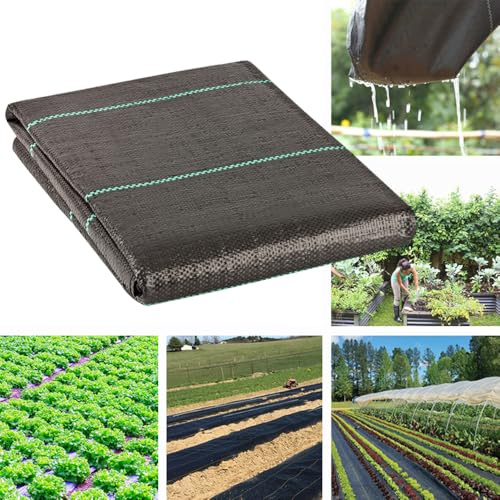 Petgrow Garten Unkrautvlies 2x10M, Unkrautsperre, atmungsaktiver UV-Schutz Unkrautvlies-Rolle, Boden-Unkrautvlies, Gartenbau-Landschaftsgewebe, Bodenabdeckung, Pflanzfolie (2M x 10M)