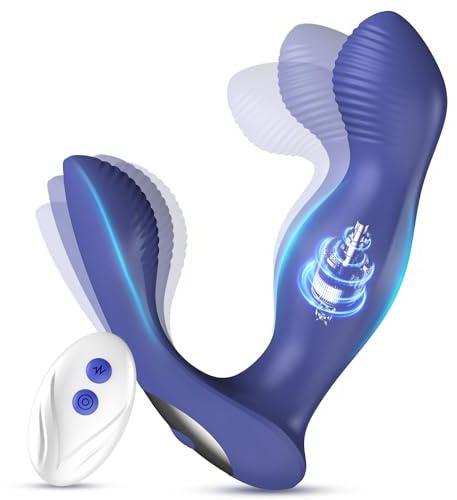 Analvibrator Erotisches Sex Spielzeug für die Männer Paare, Prostata-Massagegeräte mit Fernbedienung, Anal Dildo Analvibratoren Vibratorensets Analplug mit 9 Vibrations 9 Rotations, Swing Sex Toys