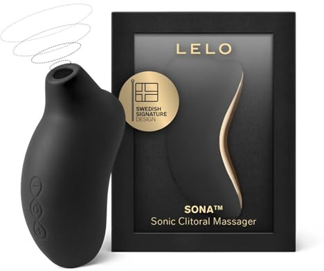 LELO SONA Druckwellenvibrator für Frauen mit Schallwellen, Wasserdichtes, aufladbares und pulsierendes Stimulierungsspielzeug, Klitoris Sauger für Frauen, Black