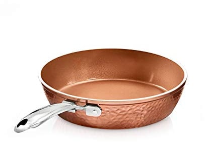 Gotham Steel Gehämmertes Kupfer, 30,5 cm, Antihaft-Pfanne, Aluminium, Induktionskompatibel, einfaches Herauslösen, gleichmäßige Wärmeverteilung