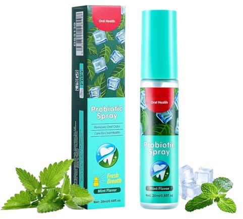 Minze Mundspray,20MLErfrischungsspray, Mundspray mit Fruchtgeschmack,Gegen Mundgeruch Und Karies, Mundspray zum Schutz vor Mundgeruch, Hält den Atem Frisch