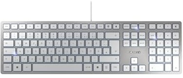 CHERRY KC 6000 Slim - USB Keyboard - Ultraflaches Design - Kabelgebunden - Deutsches Layout - QWERTZ Tastatur - Silber