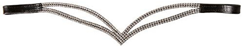 CWELL EQUINE V Split klar Kristall Stirnband in 4 Größen wählbar (Pony 35,6 cm)