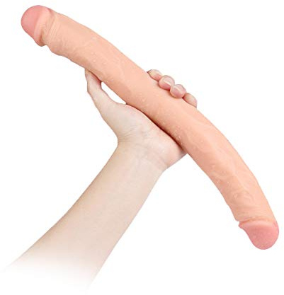 Roluck Doppeldildo 38.1 cm Realistische Analdildo Penis Dong Analplug für Vaginal G-Punkt Analstimulation Sexspielzeug für Lesbische Frauen