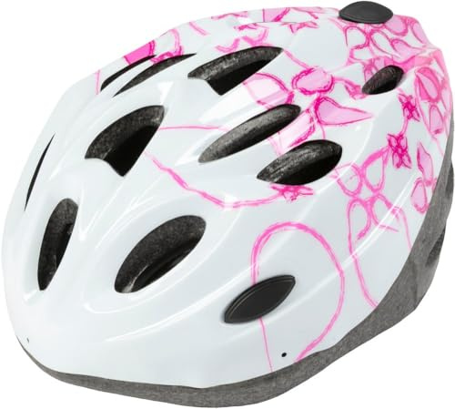 On Bike Verstellbarer, gepolsterter Fahrradhelm für Mädchen Größe M 55-58 cm, rosafarbenes aerodynamisches Vorderteil