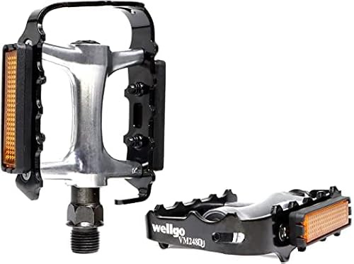 Hycline Fahrradpedale, MTB Flaches Fahrradpedalset, 9/16 Rutschfestes Aluminium Ersatz für meisten Fahrradttypen, Mountainbike BMX MTB-Paar