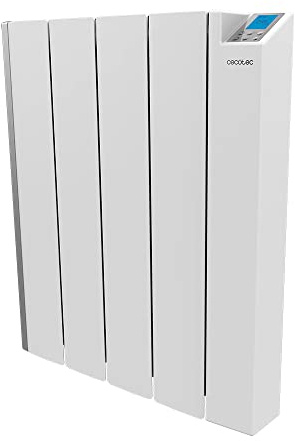 Cecotec Flachheizkörper mit Wi-Fi-Steuerung ReadyWarm 4000 Thermal Ceramic Connected. 1000 W, 4 Elemente aus Aluminiumguss und Keramiktechnologie, Timer, IPX4-Schutz, 4 Betriebsarten, 12 m2