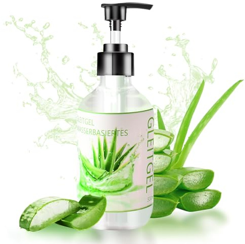 Gleitgel auf Wasserbasis, 300 ml Gleitgel Gel für Sex, mit Pflegenden Aloe Vera Extrakten, Nicht Klebrig, Kein Zucker, für Männer und Frauen, Geeignet für Sexspielzeug und Kondome