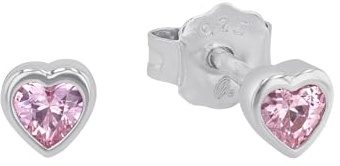 Prinzessin Lillifee Kinder-Ohrstecker für Mädchen, Herz, Zirkonia / 925 Sterling Silber, Rhodiniert