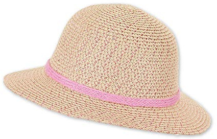 Sterntaler Strohhut Pailletten - Modischer Hut mit glitzernden Pailetten - Mädchen Sonnenhut - Baby und Kinder Kopfbedeckung - Strandkappe - sand, Größe 53