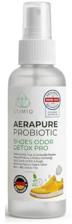 Stimio Schuhdeo Spray – Schuhspray gegen Geruch, Fußgeruch & Schweißfüße, duftfrei | DERMATEST® SEHR GUT | Effektive Mikroorganismen (EM) | Schuh Geruchsentferner Geruchsneutralisierer