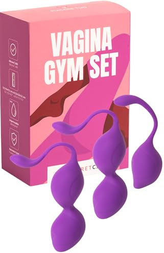 MySecretCase Beckenbodentrainer Liebeskugeln für die Frau - Sexspielzeug für Frauen, Kegel Training, Blasenschwäche Beckenboden Trainingsgerät, Single sex, Anfänger Geisha Ei, Vaginal Orgasmus (Lila)