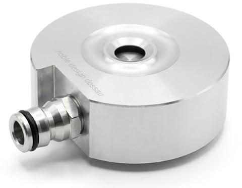 Rasensprenger Typ Bodenregner, 5 Jahre Funktionsgarantie, Made in Germany, aus hochwertigem Aluminium, Schriftzug: NobleDesignDessau