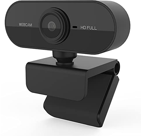 Vinmooog Webcam mit mikrofon Kamera pc Streaming cam,Webcam 1080p HD pc Kamera mit Mikrofon 360° verstellbar USB Webcam für Konferenz Live Streaming Aufnahme Kompatibel mit Skype/Zoom/YouTube