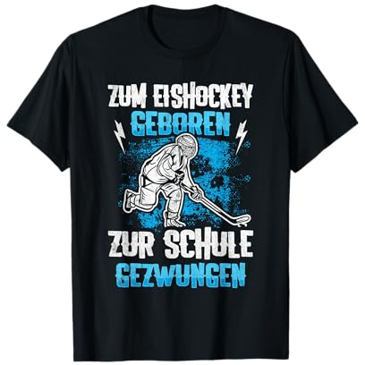 Zum Eishockey Geboren Puck Eishockeyspieler Geschenk Kinder T-Shirt