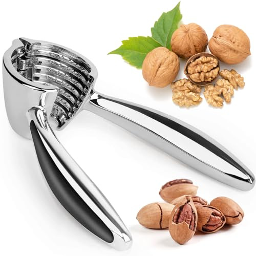 ChromLives Nussknacker für Walnüsse - Metall Nussknacker mit rutschfestem Griff für Pecan