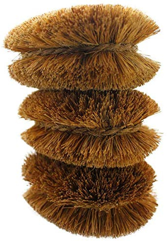 Tawashi Gemüsebürsten, natürliche Kokosfaser, Japanisches Design, ideal für Obst, Gemüse und Haushalt, mit Draht zum Aufhängen, 3 Stück