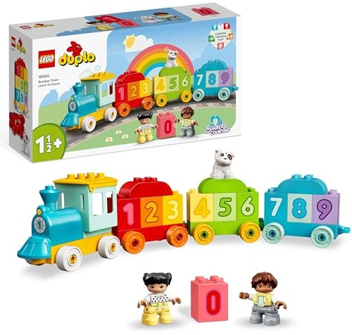 LEGO DUPLO Zahlenzug – Zählen Lernen – Spielzeug für Kleinkinder - Lernspielzeug für Kinder - Bunte Zahlenbausteine und 2 Spielfiguren – Kreatives Geschenk für Jungen & Mädchen ab 1 Jahr - 10954