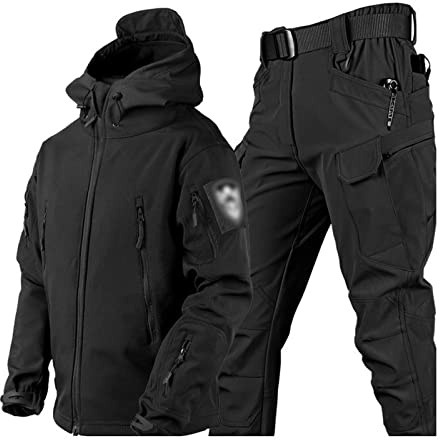 Yytcsjz Skianzüge für Herren, Herren Ski Anzug Winter Wasserdicht Winddicht Kapuze Schneemantel und Hose, Outdoor Sport Schneeanzüge, zum Skifahren und andere Winter Outdoor Ski Aktivitäten
