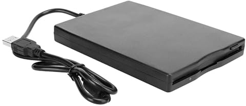 Externes Diskettenlaufwerk USB 3,5 Zoll, Tragbarer Externes Diskettenlaufwerk 1,44 MB, USB Floppy Disk Laufwerk Computerzubehör für Win 10 / 7 / 8 / Vista / XP / ME / 2000 / SE / 98 (schwarz)