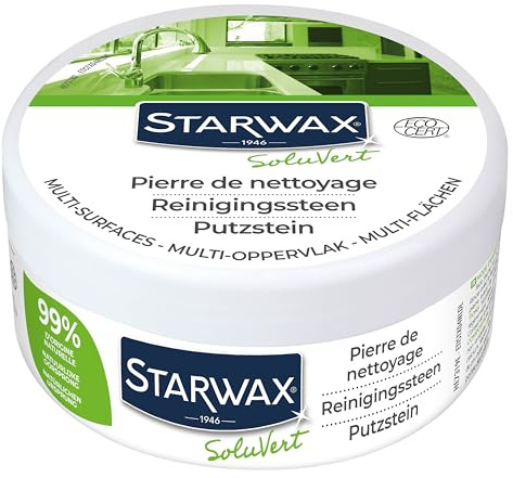 STARWAX Soluvert – Putzstein Multi-Flächen – Kraftvolles Allzweck-Reinigungsmittel für Küche, Bad und Haushalt – Mit allergenfreiem Duft – 375 g.