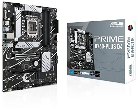ASUS Prime B760-PLUS D4 Gaming Mainboard Sockel Intel LGA 1700 (Intel B760, ATX, DDR4 Speicher, PCIe 5.0, 3X PCIe 4.0 M.2, Thunderbolt 4, Aura Sync)