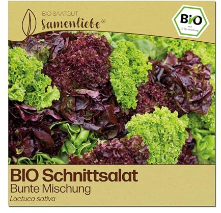 Samenliebe BIO Salat Samen | Schnittsalat bunte Mischung - Mix - samenfestes BIO Saatgut