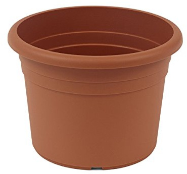 Greemotion Pflanzkübel Fiona, UV-Beständiger Blumentopf aus Kunststoff, Pflanzgefäß mit Bodenlöchern, Volumen ca. 96 l, ca. Ø 70 x H 49,5 cm, terrakotta