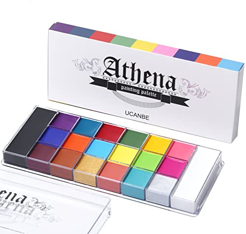 UCANBE Athena Face Paint Halloween Gesichtsfarbe Theaterschminke 20 Farben | Ölige Körperfarben Halloween Schminke Hohe Farbwiedergabe,Schminke Karneval,Kinderschminke,Körperfarben,Babybauch Bemalen