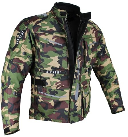EURO STARS Herren Motorrad Jacke Textiljacke Biker Touring Jacke Motosport Sutzjacke Wassedicht mit Protektoren Racing Quad Jacke Polyester