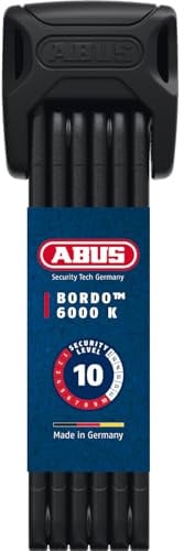 ABUS Faltschloss Bordo 6000K mit SH-Schlosshalter - Fahrradschloss mit XPlus Zylinder für hohen Manipulationsschutz - ABUS-Sicherheitslevel 10 - Länge 90 cm