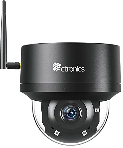 Ctronics 5MP PTZ Überwachungskamera Aussen mit 2,4GHz/5GHz Dualband WiFi, WLAN Dome IP Kamera Outdoor mit Menschliche Erkennung, Automatische Verfolgung, 355°/90° Schwenkbar, 32 GB TF-Karte Enthalten