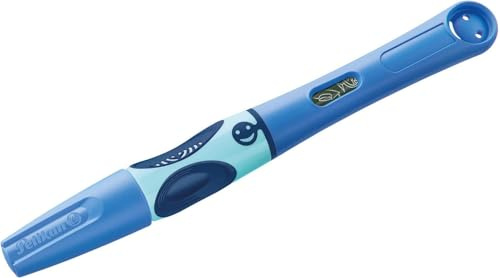 Pelikan griffix Füller Rechtshänder Bluesea – ergonomischer Schreiblernfüller für Kinder, Schulfüller mit Edelstahlfeder & Patrone