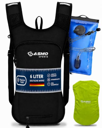 SASMO Fahrradrucksack Herren & Damen mit Thermofach - MTB Rucksack | Fahrrad rucksack, Helmnetz, Regenschutz, isoliertes Fach, Skirucksack, wasserdicht, ideal für Kurzstrecken, Sport & Alltag