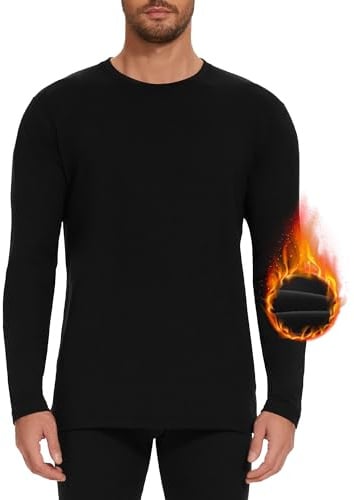 AKKQHH Thermoshirt Herren Thermo Oberteil Longsleeve Langarmshirt | Thermounterwäsche Skiunterwäsche Warm Unterwäsche Männer Funktionsunterwäsche Winter