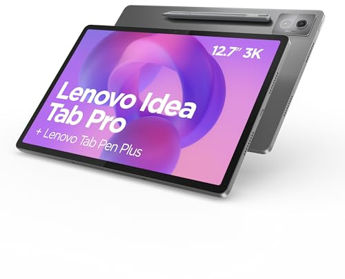 Lenovo Idea Tab Pro Tablet, 12.7" 3K Display, MediaTek Dimensity 8300, 8GB RAM, 256GB eMMC Speicher, Android, Luna Grau, inkl. Tab Pen Plus