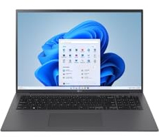 LG gram 17 Zoll Laptop mit Windows 11 Home Intel Core i7 Prozessor 16GB LPDDR5x RAM 512GB Dual SSD 17Z90R-G.AA76G - Grau