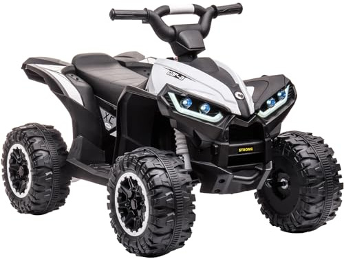 12V Kinderquad Elektroauto für Kinder Mit LED Und Musik, 2 Geschwindigkeiten, Hupe, Kinderfahrzeug Mit Fernbedienung für Kinder 3+ Jahre, 83 x 53 x 56 cm