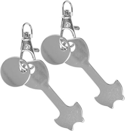 Universal Einkaufswagenlöser für alle Einkaufswagen, 2 Stück, aus Edelstahl, Schlüsselanhänger mit Karabiner und Einkaufswagenchip, abziehbarer Shopping Cart Entriegler Chip, Geschenkidee Einkaufschip