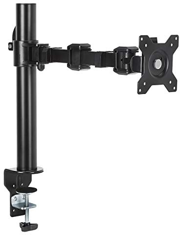 Amazon Basics Einzel-Monitorständer, höhenverstellbar, Stahl, Schwarz