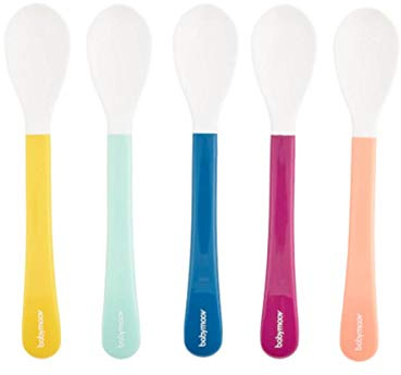 Babymoov Babylöffel 5er Set, extrasanft und ideal für den Start in die Beikost, spülmaschinenfest