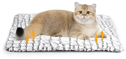 Petace Selbstheizende Decke Katze, Heizdecke für Katzen und Hunde,Haustier Wärmekissen für Innen- und Außenbereich, Anti-Slip selbstwärmende Heizmatte thermische Decke, 60×45 cm