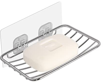 Uten Seifenablage Dusche, Seifenhalter Selbstklebend Edelstahl | Seifenschale ohne Bohren Schwammhalter Seifenablage für Badezimmer, Küche