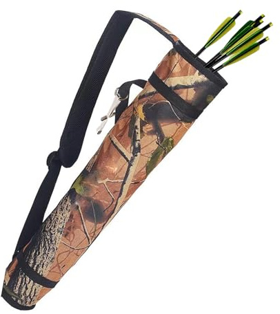 KURUGEILI Bogenschießen Quiver Rücken und Hüfte Quivers Einstellbare Pfeil Rucksack Tasche Halter Seite Hüftpfeile Tasche für Compound Recurve Bogen Praxis Ziel Jagd