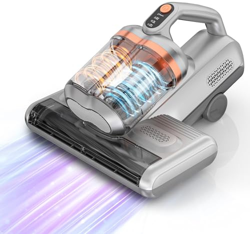 Milbensauger für Matratzen，16Kpa Milbensauger mit UV-Licht, Hochleistungs-Staubsauger | 99,9% Milben- & Bakterienentfernung | Für Matratzen, Sofas, Kissen & Kleidung | Familien- & Allergikerfreundlich