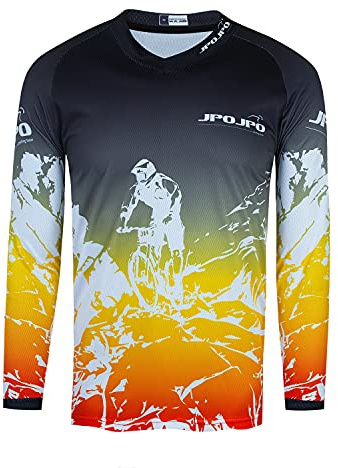 Kinder Radtrikot für Mountainbike Motocross Langar Jungen Downhill Shirt Bekleidung