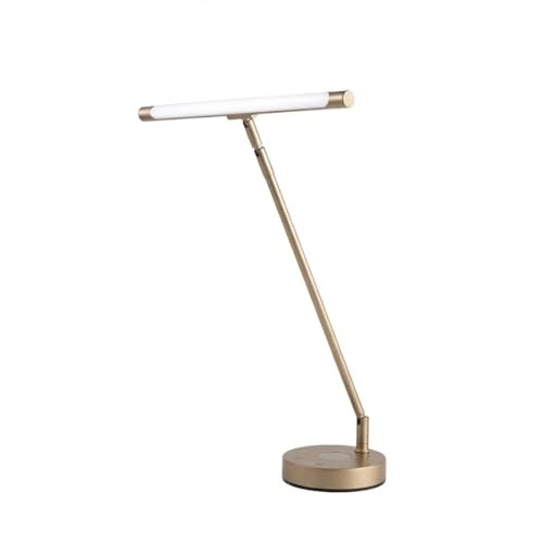 Infitronic LED Klavierleuchte & Schreibtischlampe Schwarz - CRI >90, 1200 Lux, Stufenlos Dimmbar (3000K-6500K), Wireless Charging 10W & USB, Aluminium Designleuchte für Piano, Notenpult & Office